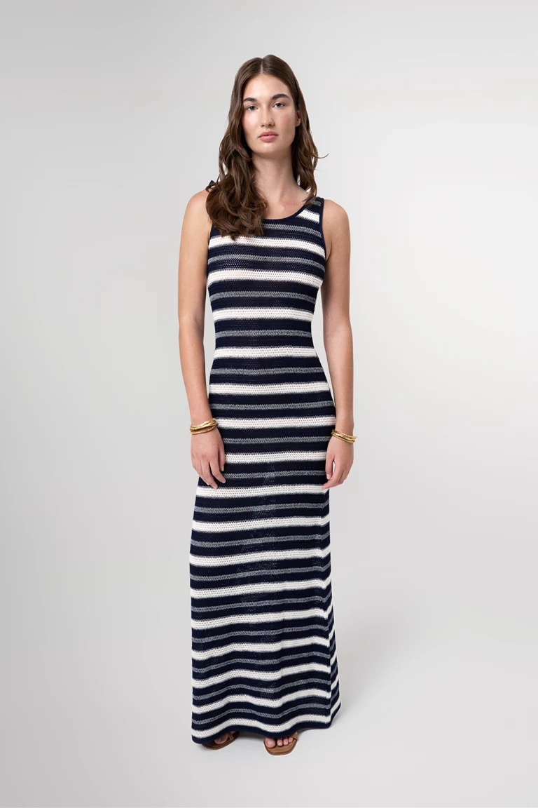 Freya Knitted Striped Maxi Dress