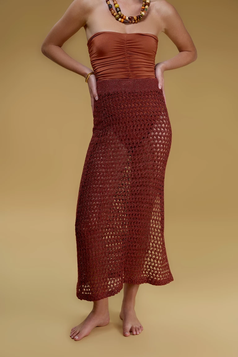 Maya Knitted Mesh Skirt 