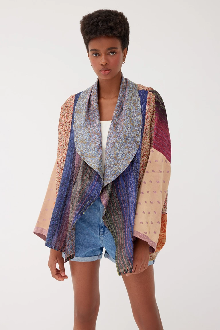 Limited Edition Patchwork Silk Kimono