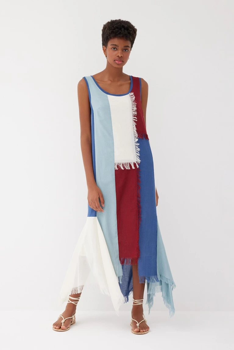 Nova Cotton Patchwork Dress