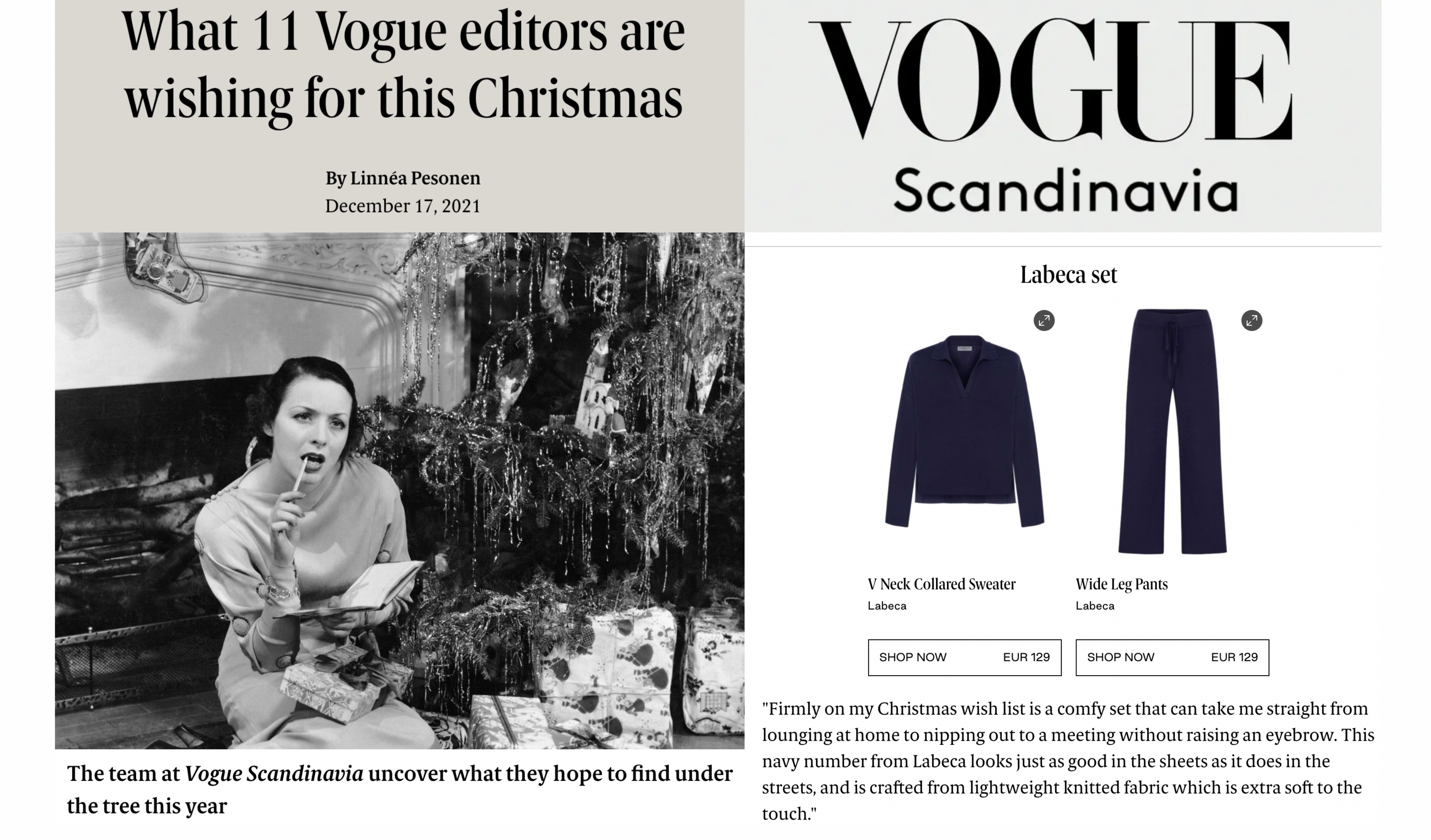 Vogue Scandinavia 17th December 2021