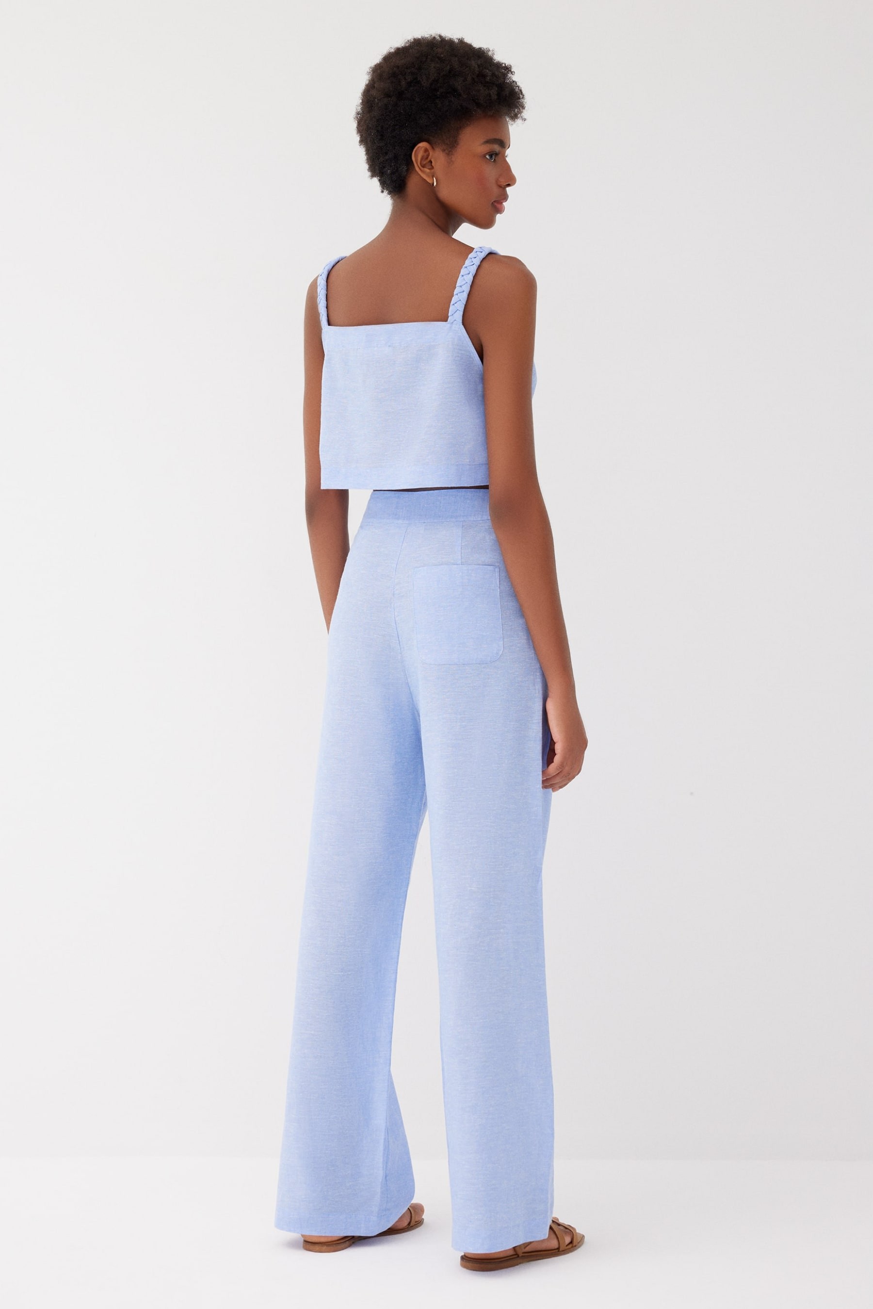 Bárbara linen pants blue jeans main image 0