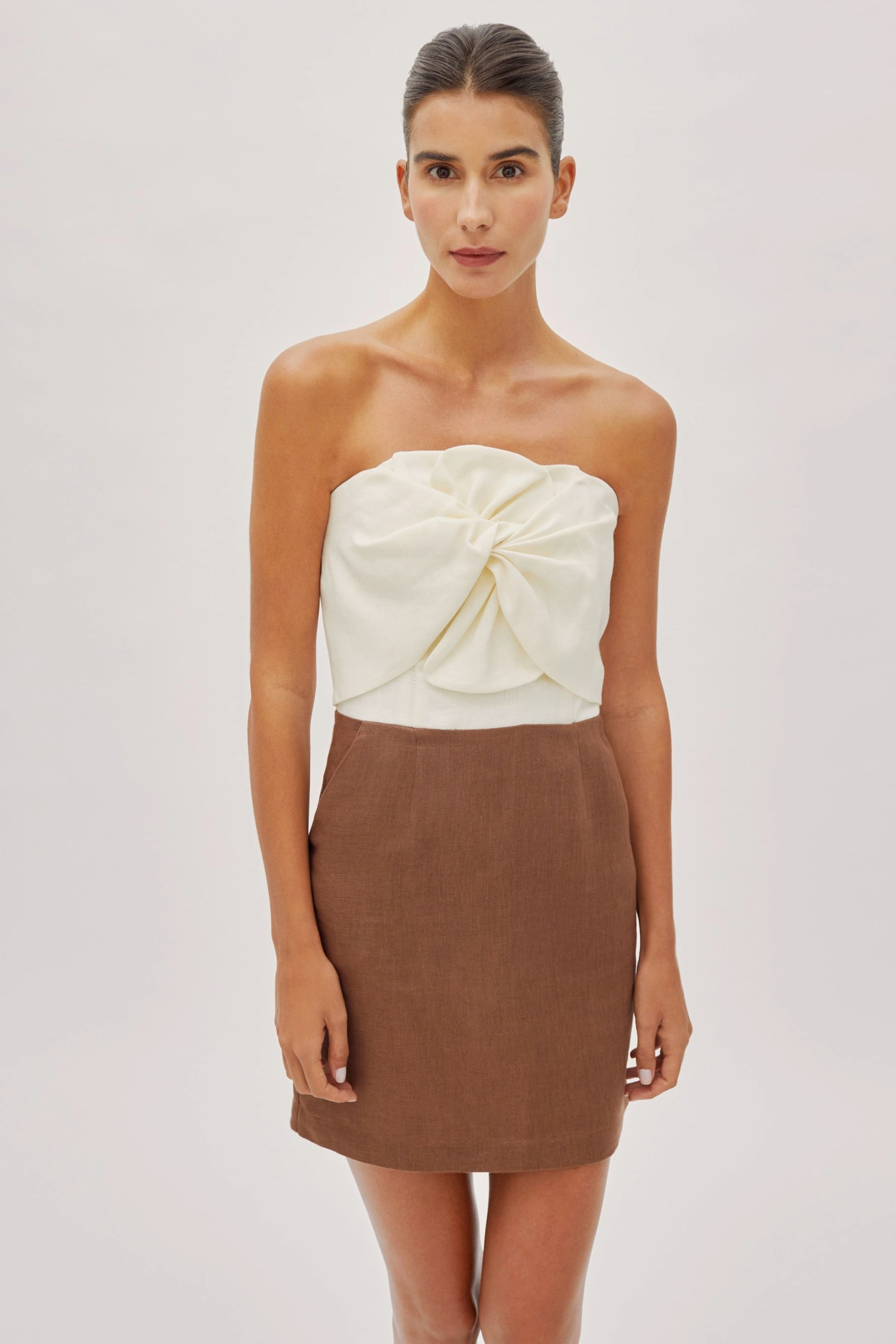 OVERLAY TWIST MINI DRESS