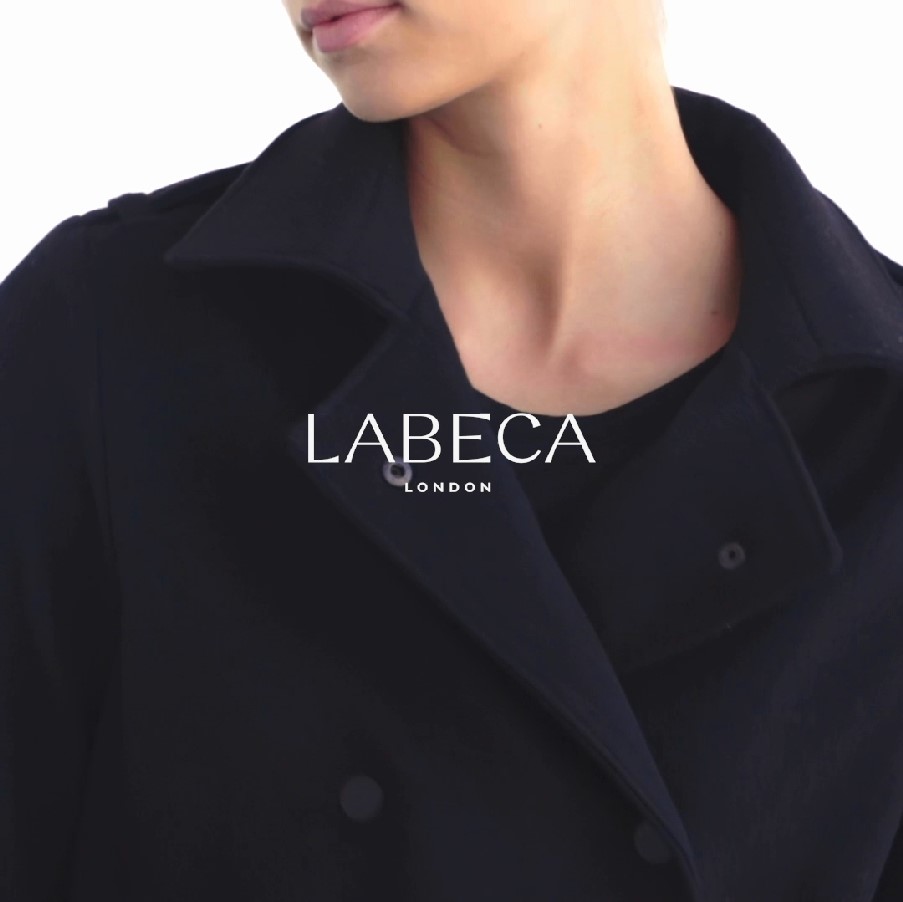 Black Wool Trench Coat