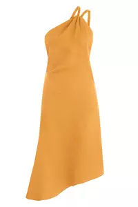 Apricot Braided Linen Dress