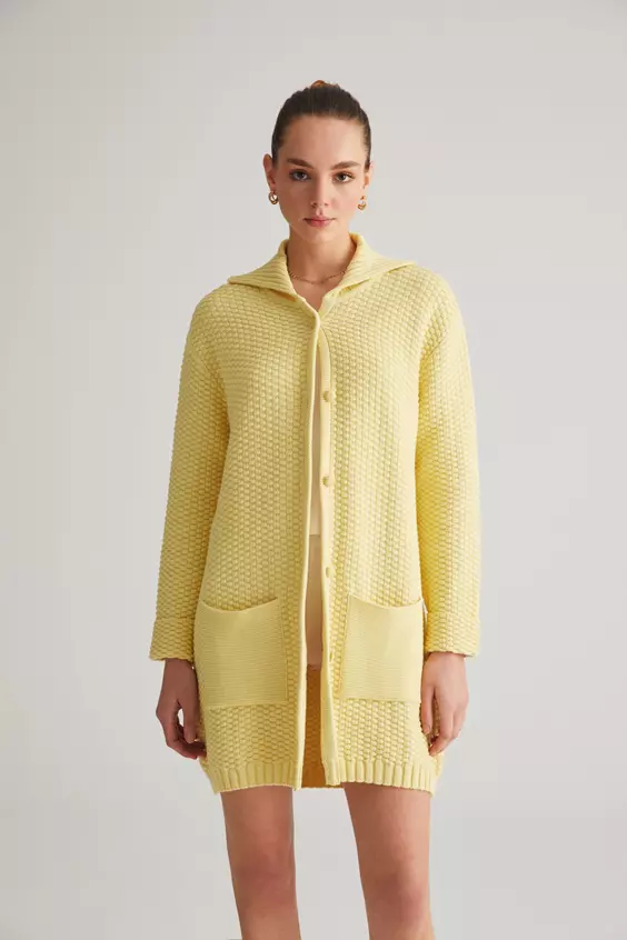Portofino Yellow Knit Cardigan
